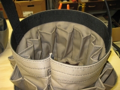 With reinforced inner edge and multiple inner pockets